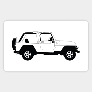 Wrangler Black Outline Magnet